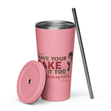 FLY BAKER Insulated Tumbler with a Straw