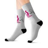 BRAVE FLY Unisex Long Socks With Black Heel